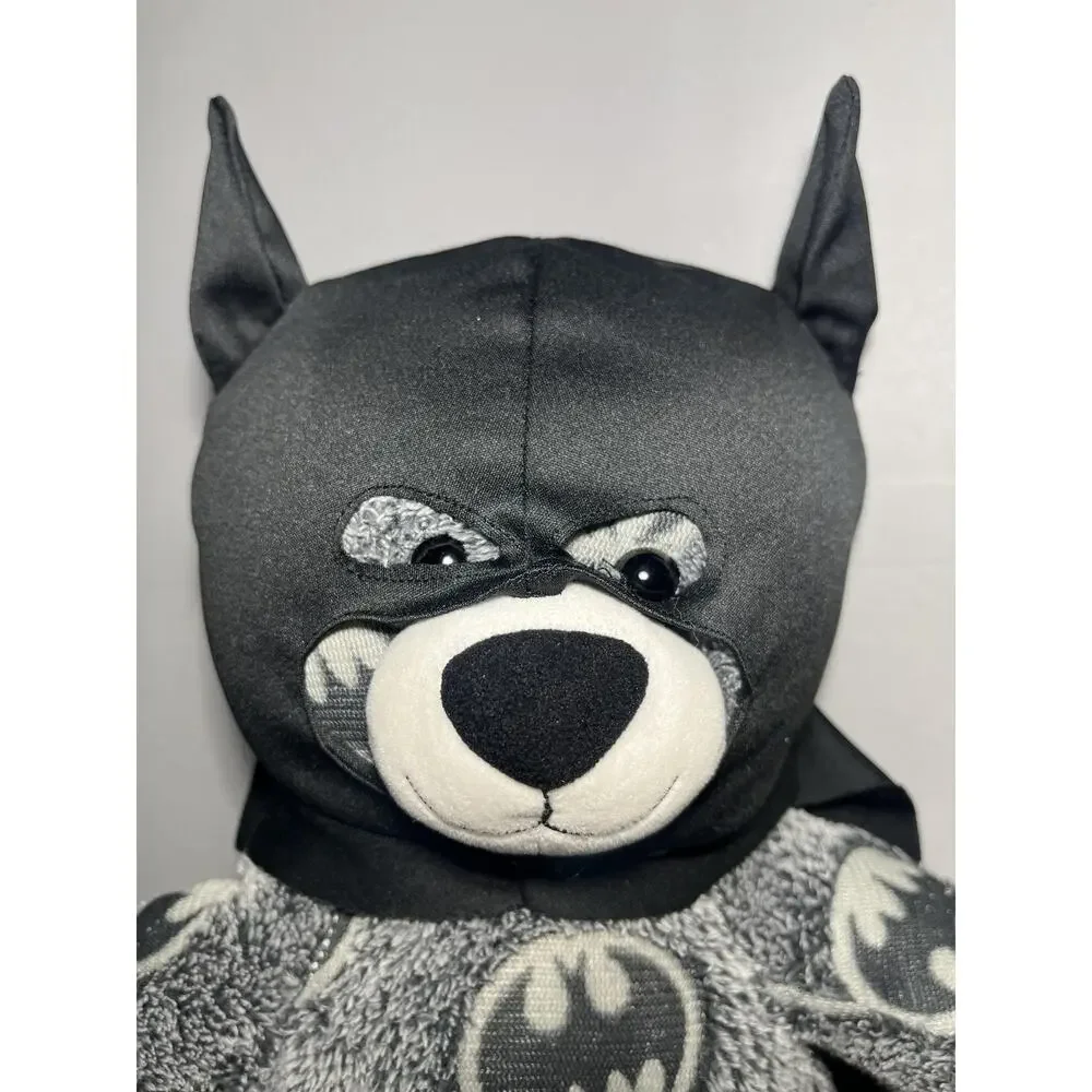 Build-A-Bear Workshop Batman Bear Plush Stuffed Animal Toy Gray Medium Cape‎ DC